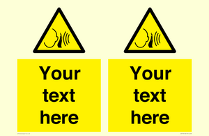 Custom warning sudden loud noise